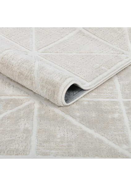 Latte Krem Yumuşak Peluş Dokuma Halı Yolluk Çocuk Odası Oturma Odası Salon Mutfak Halısı Y498A_WR26