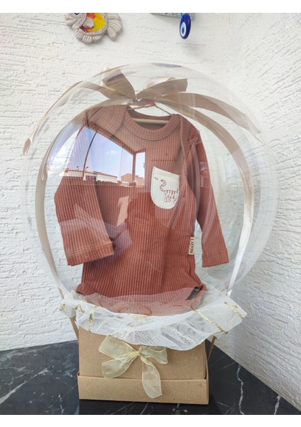 Unisex Bebek Zıbın Takımı Taba Doğum Tebrik Günü Hediye Kutusu