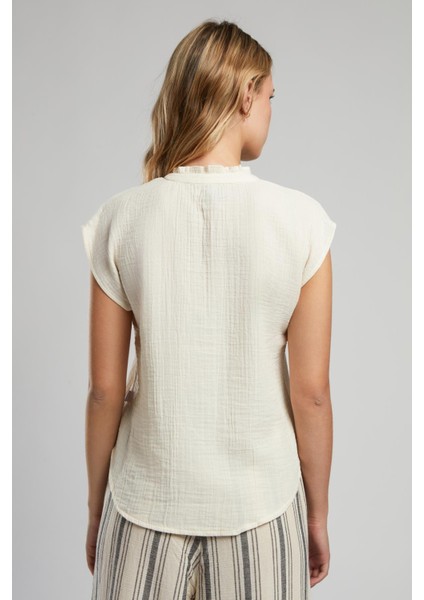Janet Kadın Dokuma Bluz Bej modelleri