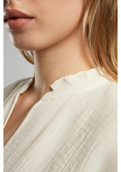 Janet Kadın Dokuma Bluz Bej indirimleri