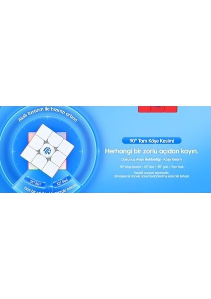 Gan 356 R S 2 3x3 Rubik Küp Zeka Küpü (Etiketsiz) Gan 356 R S Yükseltilmiş Sürüm Türkiye Resmi Satıcısı