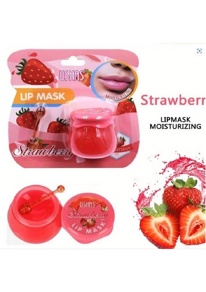 Strawberry Çilek Nemlendirici Dudak Maskesi