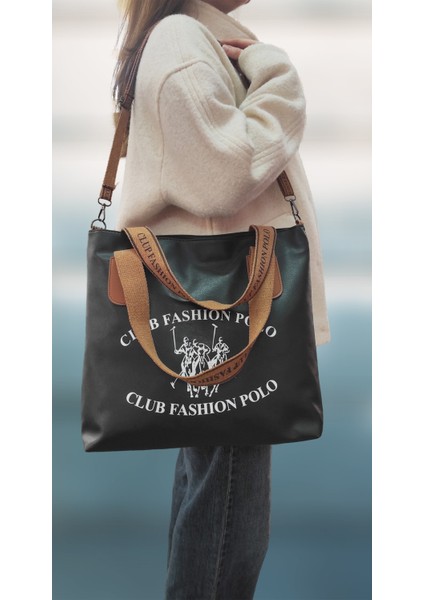 Club Fashion Polo Baskılı Günlük El ve Omuz Çantası