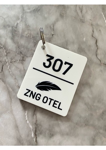 Beyaz Kişiselleştirilebilir Anahtarlık