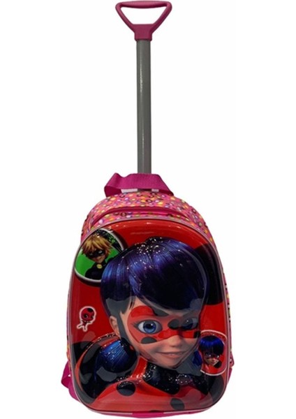 Anaokulu Çekçekli Sırt Çantası Maskeli Kırmızı GN-016