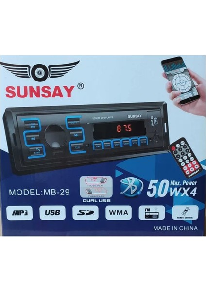 Mb-29 Bluetooth USB Oto Teyp 4X50WAAT