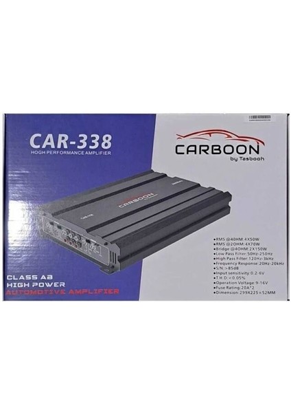 Carboon CAR-331 4 Kanal Oto Anfi 4000 Waat fiyatları