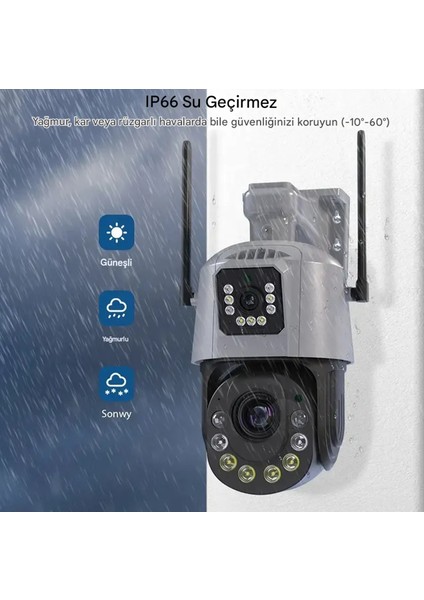 8mp 36X Optik Zoom Çift Lens Otomatik Izleme Desteği 120M Renkli Gece Görüş Kamera