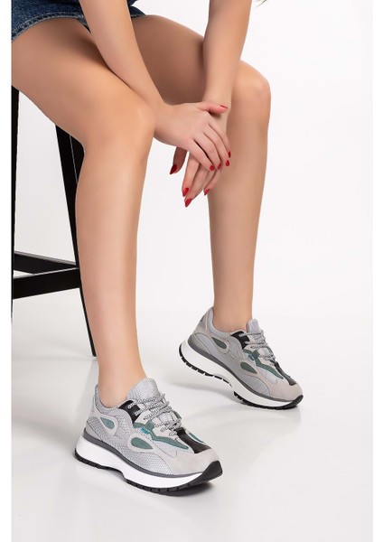 Sneakers Renkli Günlük Spor Ayakkabı MRS.6633 - Gri - 41