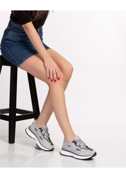 Sneakers Renkli Günlük Spor Ayakkabı MRS.6633 - Gri - 41