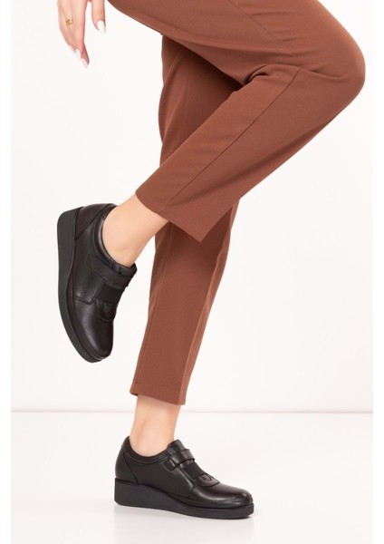 Kadın Deri Rahat Ortopedik Anne Ayakkabı NDR.5503 - Siyah - 36 fiyatları