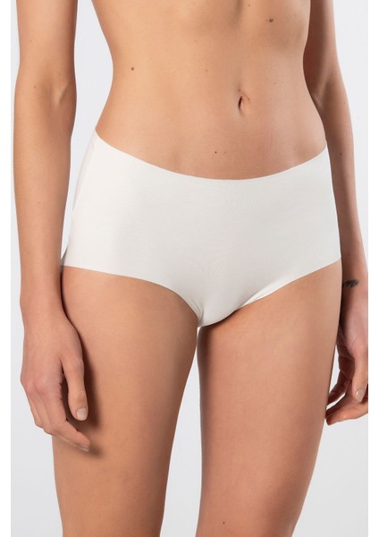 Türen Kadın Lazer Kesim Pamuklu Yüksek Bel Külot 911/EKRU