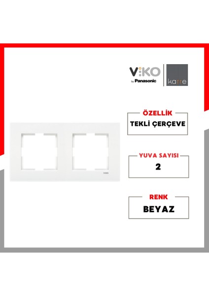 | Karre Priz Çerçeve [ikili, Beyaz] fiyatları