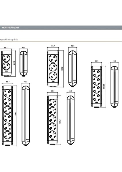 Dörtlü Grup Priz Topraklı - Çocuk Korumalı Çoğaltıcı Priz 4'lü 1 m Beyaz fırsatları