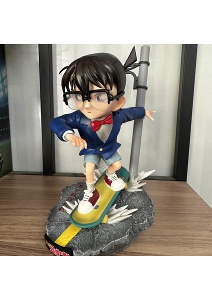 Dedektif Conan Serisi Edogawa Conan Lk1/4 Kaykay Futbol Heykeli Modelleme Maket Süsleri (Yurt Dışından)