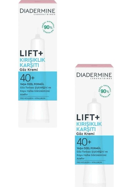 Lift Krem Diadermine 40+ Göz Kremi 15 ml x 2 Adet