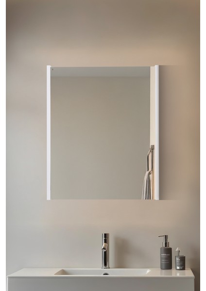 Aynalı Banyo Dolabı – Raflı Lavabo Üstü, Modern Tasarım - 65X60 fiyatları