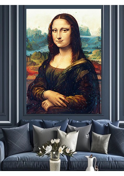 Mona Lisa Klasik Portre Dekoratif Kanvas - Mdf Ahşap Tablo