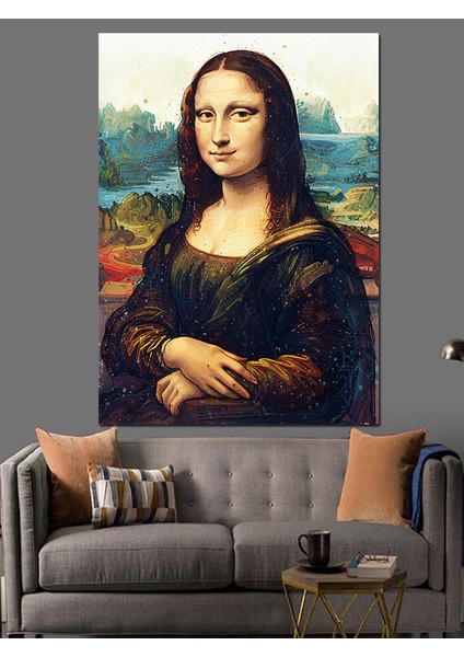 Mona Lisa Klasik Portre Dekoratif Kanvas - Mdf Ahşap Tablo