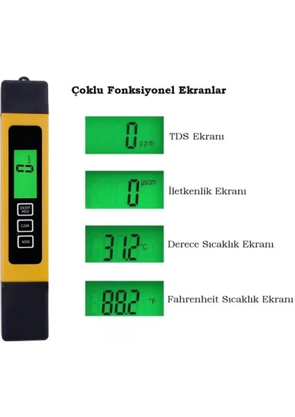 Tds Metre Su Sertliği Ölçüm Cihazı - Kaliteli Su Sertlik Ölçme Aleti