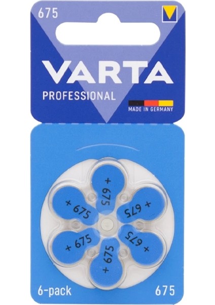 Varta 675 No Kulaklık Pili 6lı Paket