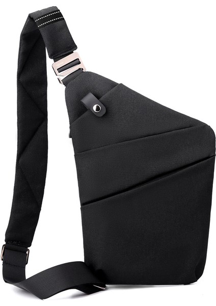 Erkek Göğüs Çantası Göğüs Çapraz Askılı Çanta Küçük Siyah Sırt Çantası 20 * 30 * 2 cm (Yurt Dışından)