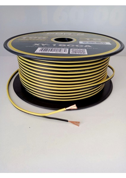 For-X 18GA Hoparlör Kablosu Amfi Uyumlu - For-X Xy-18 Cca Kaliteli Hoparlör Kablosu - 1 Metre