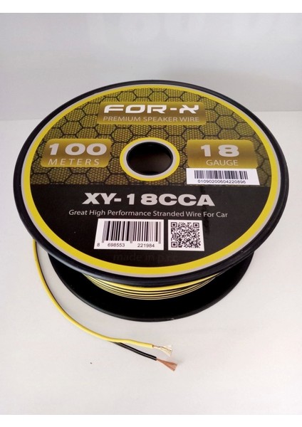 For-X 18GA Hoparlör Kablosu Amfi Uyumlu - For-X Xy-18 Cca Kaliteli Hoparlör Kablosu - 1 Metre fiyatları