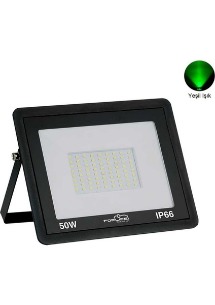 50 Watt Yeşil Işık Slim Kasa LED Projektör
