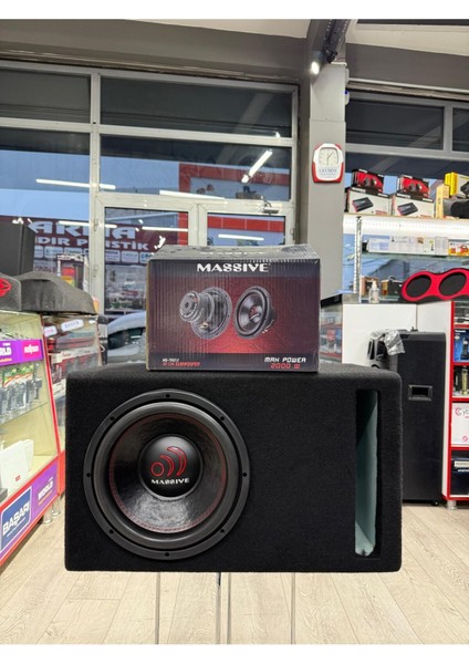 MS-TKO12 L Port Kabinli 2000WAT 800 Rms 30CM Subwoofer Bas Çift Bobin