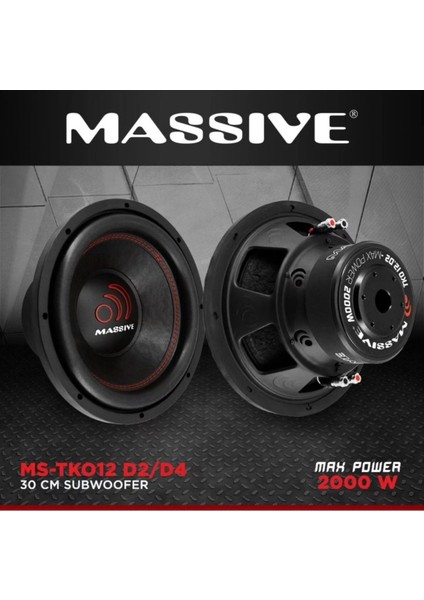 MS-TKO12 L Port Kabinli 2000WAT 800 Rms 30CM Subwoofer Bas Çift Bobin modelleri