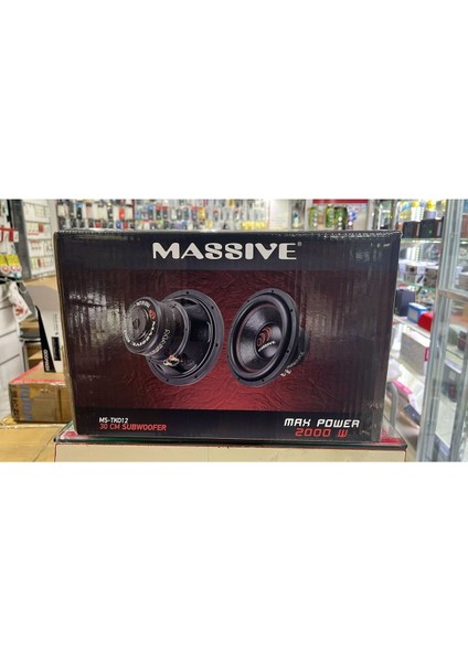 MS-TKO12 L Port Kabinli 2000WAT 800 Rms 30CM Subwoofer Bas Çift Bobin indirimleri