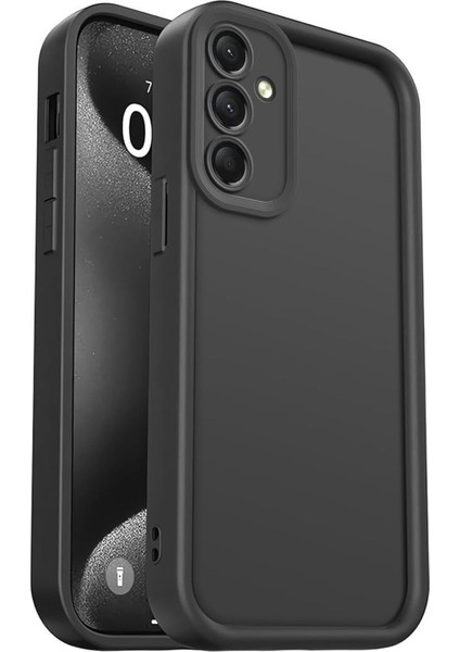 Samsung Galaxy M15 Kılıf Kamera Korumalı Yumuşak Dokulu Darbe Emici Siyah Silikon Kapak