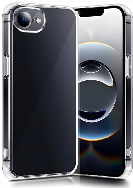 Apple iPhone 16E Kılıf Kamera Korumalı Şeffaf Ultra Ince Esnek Renksiz Silikon Kapak