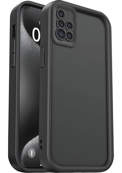 Samsung Galaxy A51 Kılıf Kamera Korumalı Yumuşak Dokulu Darbe Emici Siyah Silikon Kapak