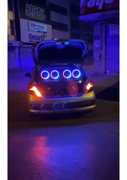 Piksel Neon Ledli Sese Duyarlı 20'lik Midrange Kapağı 1 Takım 2 Kapak Bluetooth Telefon Kontrol modelleri