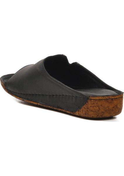 Siyah Deri Kadın Terlik 002 Z fırsatları