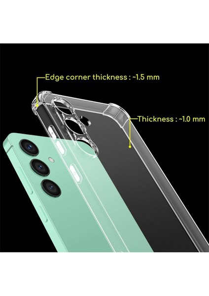 Samsung Galaxy A56 Kılıf Antishock Darbe Emici Kamera Korumalı Yumuşak Esnek Şeffaf Silikon Kapak