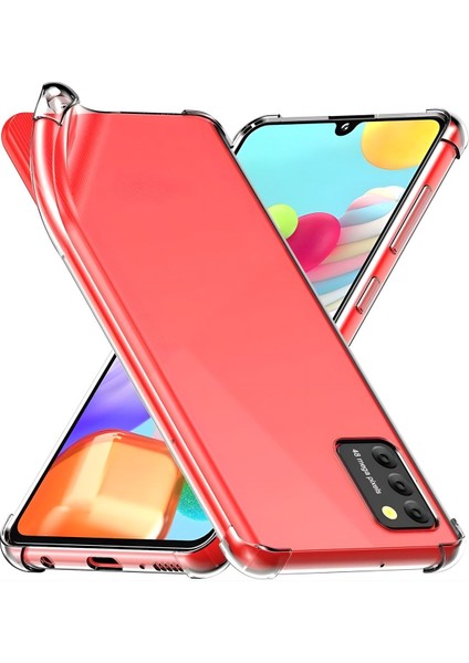Samsung Galaxy A31 Kılıf Antishock Darbe Emici Kamera Korumalı Yumuşak Esnek Şeffaf Silikon Kapak