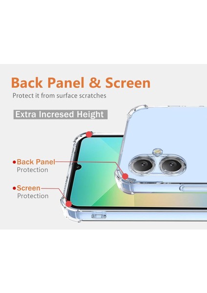 Samsung Galaxy A04 Kılıf Antishock Darbe Emici Kamera Korumalı Yumuşak Esnek Şeffaf Silikon Kapak