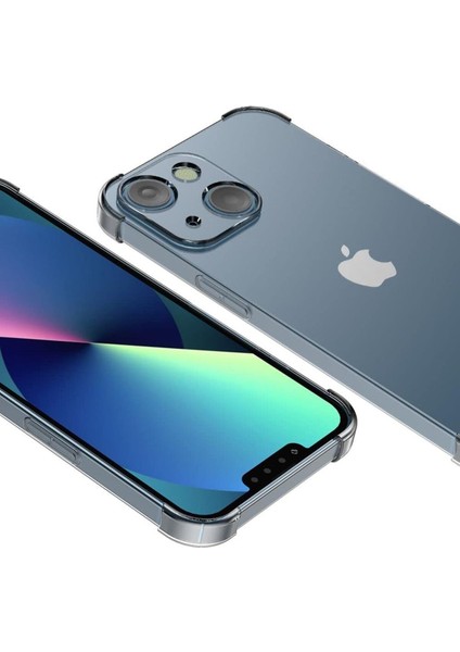 Apple iPhone 14 Plus Kılıf Antishock Darbe Emici Kamera Korumalı Yumuşak Esnek Şeffaf Silikon Kapak