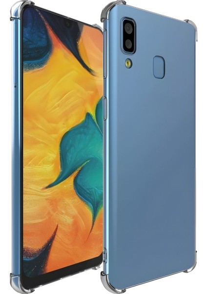 Samsung Galaxy A20/A30 Kılıf Antishock Darbe Emici Kamera Korumalı Esnek Şeffaf Silikon Kapak
