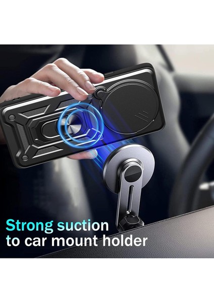 Honor Magic 7 Lite Kılıf Kamera Korumalı Sürgülü Yüzüklü Armor Military Tank Koruyucu Kapak modelleri