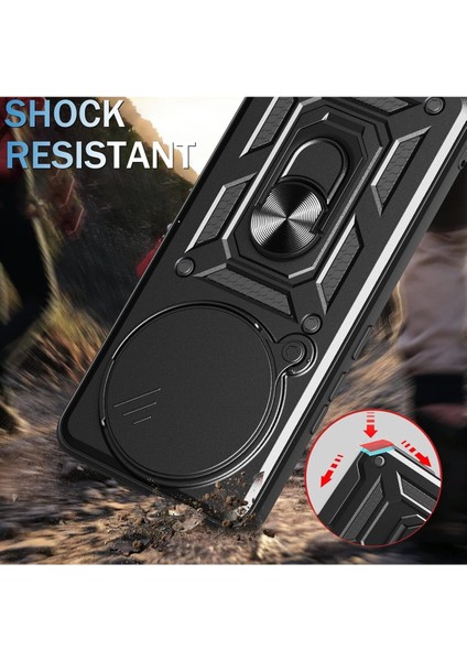 Honor Magic 7 Lite Kılıf Kamera Korumalı Sürgülü Yüzüklü Armor Military Tank Koruyucu Kapak fırsatları