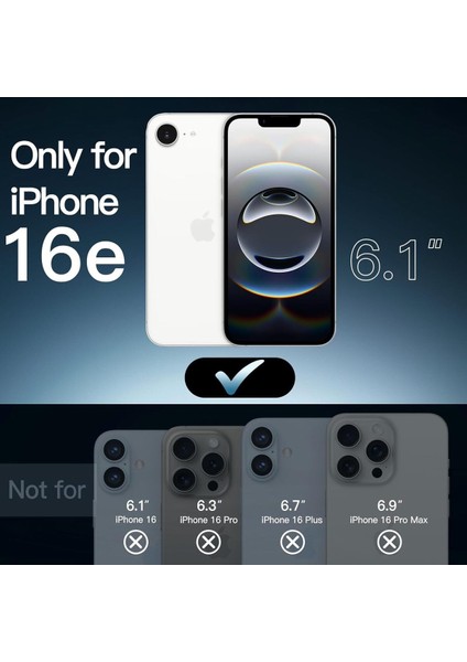 Apple iPhone 16E Kılıf Magsafe Wireless Kablosuz Şarj Destekli Sert Şeffaf Darbe Emici Kapak fiyatları