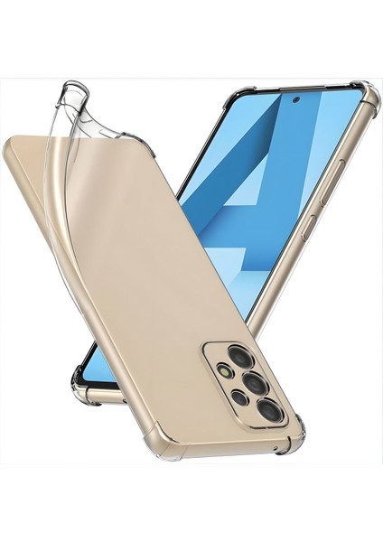 Samsung Galaxy A32 Kılıf Antishock Darbe Emici Kamera Korumalı Yumuşak Esnek Şeffaf Silikon Kapak