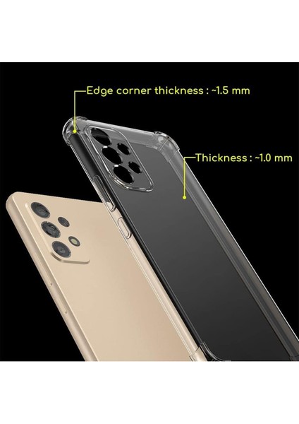 Samsung Galaxy A32 Kılıf Antishock Darbe Emici Kamera Korumalı Yumuşak Esnek Şeffaf Silikon Kapak