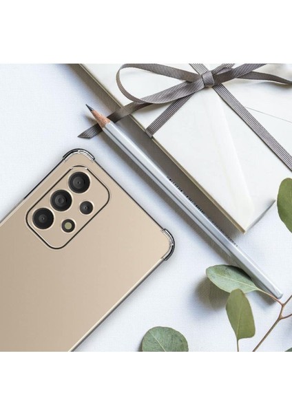 Samsung Galaxy A32 Kılıf Antishock Darbe Emici Kamera Korumalı Yumuşak Esnek Şeffaf Silikon Kapak