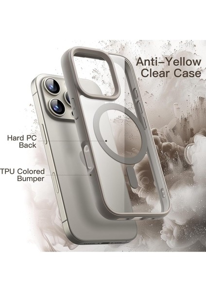 Apple iPhone 16 Pro Uyumlu Kılıf Magsafe Wireless Şarj Özellikli Tam Koruma Renkli Sert Kapak fiyatları