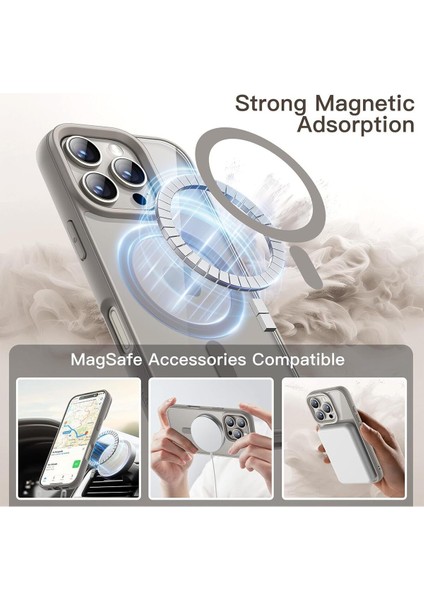 Apple iPhone 16 Pro Uyumlu Kılıf Magsafe Wireless Şarj Özellikli Tam Koruma Renkli Sert Kapak fırsatları